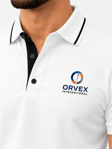 เสื้อกอล์ฟผู้ชายแขนสั้นผ้าฝ้ายถักแบบสั่งทำขายส่ง 100% ระบายอากาศได้ดี ไม่ยับ - Product Image 6
