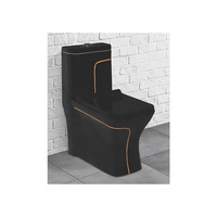 WC monobloc moderne en céramique de qualité supérieure avec réservoir encastré et cuvette carrée – Ensemble d'articles sanitaires pour salle de bain