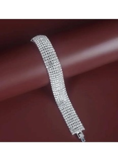 Hermosa Pulsera de Diamantes Moissanite de Forma Redonda, Plata de Ley 925, Pulsera Personalizada, Regalo de Boda - Product Image 1
