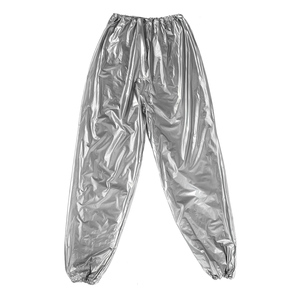 Traje de sauna plateado personalizado con capucha para hombre, traje de sudoración para pérdida de peso, gimnasio, entrenamiento físico, chándal impermeable, conjunto al por mayor - Product Image 6