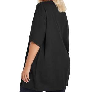 Vestido Camisero Negro Oversize para Mujer, Casual, Holgado, de Media Manga, de Algodón, Mini Vestido de Verano, Tallas Grandes, Venta al por Mayor, OEM, Personalizado - Product Image 4