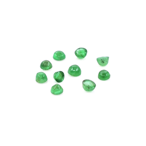 Émeraudes zambiennes naturelles, rondes calibrées de 2 mm, cabochons naturels en émeraude pour la création de bijoux, prêts à l'emploi - Product Image 4