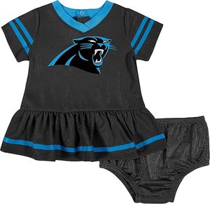 Robe en jersey pour bébé fille Chicago Bears avec bloomers, tenue de sport à thème football en maille marine - Product Image 5