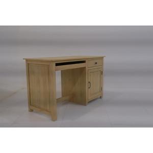 Solid Wood Computer Desk With Drawer And Cabinet Door Natural Finish Office Furniture - Product Image 1