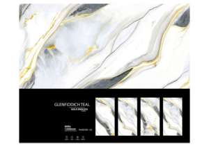 Azulejos de porcelana dorados de alta calidad, sin fin, de 600x1200 mm, de gran tamaño, para sala de estar, baño, cocina, pared y decoración interior premium. - Product Image 2