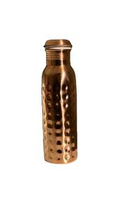 Bouteille d'eau en cuivre pur à finition nid d'abeille hexagonal, gourde métallique, fournisseur en gros - Product Image 2