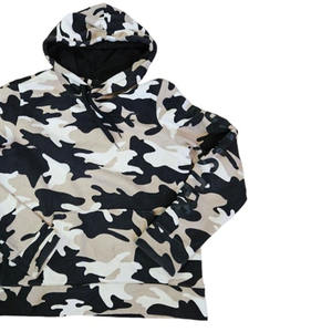 Sudadera con Capucha Negra para Hombre, con Cierre, Forro Polar, Camuflaje, Resistente al Viento, 100% Algodón, Personalizable, Temporada de Invierno, Logotipo Bordado Personalizado - Product Image 2