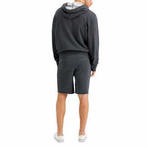 Outdoor Light Weight Two Piece 100% Cotton Fleece Hoodie Shorts <b>Set</b> Custom Color High Quality Men’s Hoodies & Sweatshirt <b>Sets</b> - Product Image 5