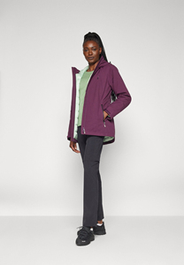 Wholesale Women's Hooded <b>Waterproof</b> Windbreaker Breathable Softshell <b>Jacket</b> with Wool Lining for Winter Outdoor Mountain Hiking - Product Image 6