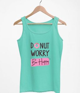 Débardeur en coton pour femme, style décontracté, col rond, imprimé lettres, respirant, tricoté – Meilleure vente - Product Image 2