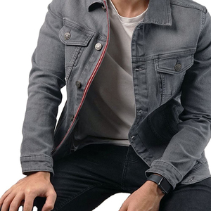 Chaqueta de Mezclilla Informal Estilo Hip Hop, Transpirable, 100% Algodón, con Logotipo Frontal, Servicio OEM, la Mejor Calidad para Hombre - Product Image 5