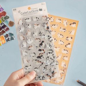Fluffy Gathering Series 2 Cute Cat Pattern Waterproof Phone Case with <b>Scrapbooking</b> Stickers for Anime Fans Holiday Decorations - Product Image 3