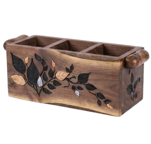 Support de Couverts et Cuillères en Bois Peint à la Main, Type Caddy de Table, Durable, pour Cuisine et Maison - Product Image 5