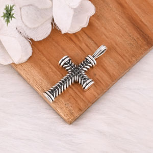 New Arrival 925 Sterling Silver <b>Black</b> Cz <b>Pendant</b> Design Custom Jewelry Manufacturer Cross <b>Pendant</b> Jewelry Religious <b>Pendant</b> - Product Image 4