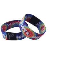 Bracelet en tissu RFID personnalisé à prix d'usine, bracelet textile NFC avec puce TK4100 F08 intégrée