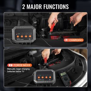 Caricabatterie Intelligente Completamente Automatico da 8 Ampere per Batterie LiFePO4 e Piombo-Acido (AGM/Gel/SLA) - Mantenitore di Carica per Auto - Product Image 3
