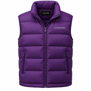 Gilet matelassé pour homme, rembourré en polyester, respirant, à séchage rapide, col montant, chaud, sans manches, pour sports d'hiver et activités de plein air, personnalisable OEM - Product Image 5