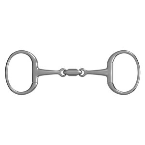 Snaffle Bit Stainless Steel with Copper <b>Silicon</b> Brass Eggbutt and D-Ring Jointed Loose Ring Horse Tack Equestrian Training Bits - Product Image 1