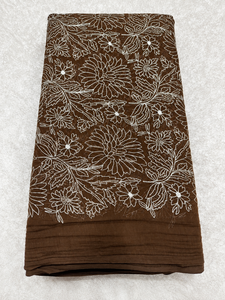 Premium Eco-Friendly Breathable Printed Malty <b>Embroidery</b> <b>Fabric</b> Polyester Georgette Mesh Lace Bridal Wedding Dress Designer Bag - Product Image 5