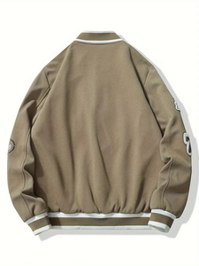 Veste universitaire pour homme, écologique, chauffante, antibactérienne, personnalisable, avec logo sur le devant, col montant, coupe-vent, respirante - Product Image 2
