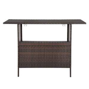 Bella soluzione di stoccaggio tavolo da Bar gradiente marrone moderno elegante - Product Image 2