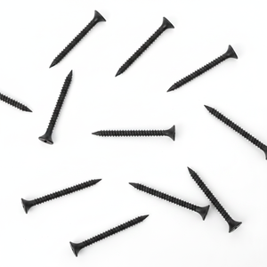 Black <b>Carbon</b> <b>Steel</b> Class 8.8 Phosphate Finish Metric Screws Coarse Thread <b>Pan</b> Head for Drywall Fixing - Product Image 1
