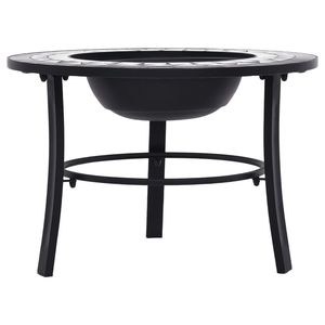 26.8 \ "in ceramica mosaico fuoco Pit in bianco e nero - Product Image 3