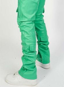 กางเกงผู้ชาย หนังน้ำหนักเบา สวมใส่สบาย ทรงตรง ยาวเต็มตัว ลายเรียบ แฟชั่นฤดูหนาว เอวสูง ระบายอากาศได้ดี รับสกรีนโลโก้ - Product Image 3