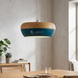 Lámpara Colgante de Bambú, Cubierta de Lámpara Moderna, Lámpara de Techo de Madera para Comedor, Color Personalizado - Product Image 3