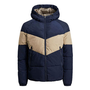 Men Outdoor Quilted Puffer <b>Jacket</b> Warm Winter Color Blocking Puffer Coat Windproof Zipper Closure <b>Thick</b> Polyester Padded <b>Jacket</b> - Product Image 3