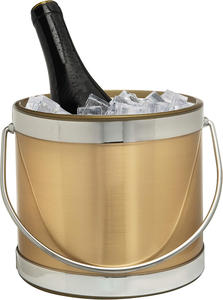 Stainless Steel Ice <b>Bucket</b> <b>with</b> <b>Lid</b> and Tongs Gold Handle Insulated Ice Cooler <b>Bucket</b> Champagne Wine Bottle Holder Bar Party Hom - Product Image 5