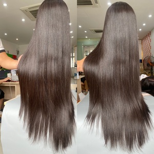 Available Unprocessed Virgin Raw Wigs Bone Straight Natural Wholesale 100% Remy Human <b>Hair</b> Extensions Single Weft Tangle-Free - Product Image 1
