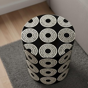 Tabouret d'appoint console moderne en os incrusté fait main, forme ronde, taille et design personnalisés, modèle de haute qualité pour maison, hôtel, restaurant - Product Image 5