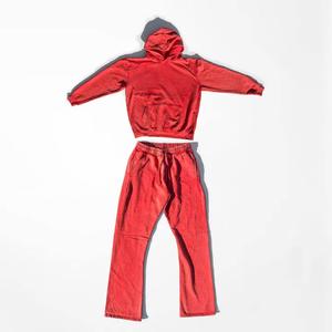 Women's Winter Warm Midweight 100% Cotton Fleece Breathable Eco-Friendly Printed Casual Reversible 2 1 <b>Track</b> <b>Jacket</b> Pants Sets - Product Image 2