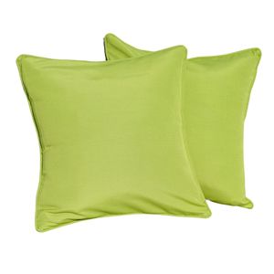 Set of 2 16.54\" X 16.54\" <b>Outdoor</b> Patio Green <b>Throw</b> Pillows Durable Polyester Fabric - Product Image 5