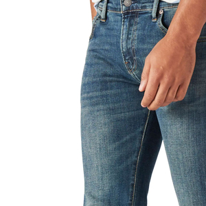 Customer Demanding <b>Men</b> Lightweight Slim Fit <b>Stretch</b> Breathable Quick Dry Mid Waist Straight Denim Jeans Sweet Winter Pants - Product Image 4