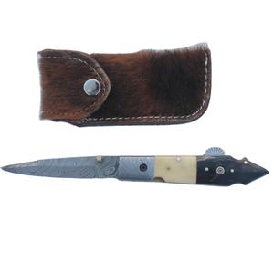 Lame en acier personnalisable bricolage couteau pliant de poche fait main belle poignée survie Camping en plein air chasse OEM disponible - Product Image 1