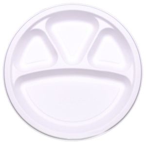 <b>Disposable</b> Sugarcane Bagasse 12 Inch 4CP Round <b>Plates</b> for Buffets & Party - Product Image 2