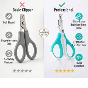 Coupe-ongles pour chat et chaton en acier inoxydable, design luxueux et doux, facile à utiliser, coupe précise et nette, coupe-ongles pour animaux de compagnie - Product Image 6