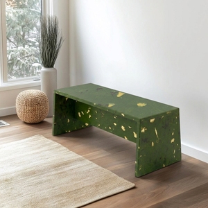 4GoodThings Recycled <b>Plastic</b> Waste Modern Water Resistant Waterproof Outdoor School <b>Bench</b> Eco Friendly Sustainable Durable Patio - Product Image 2