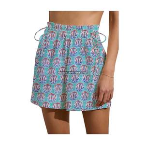 Shorts de week-end légers pour femmes, fabriqués en usine, avec cordon de serrage, en vente, meilleure qualité, 100 % coton. - Product Image 1
