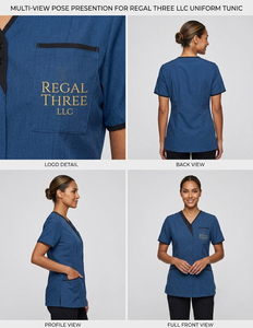 Tops de travail médicaux à col en V et manches courtes pour infirmières et médecins professionnels - Product Image 2