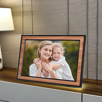 Cadre photo numérique intelligent en plastique de 10 pouces, écran Full HD 1024x600, WiFi, stockage Cloud 32 Go, contrôle par application mobile, compatible MP4 MP3