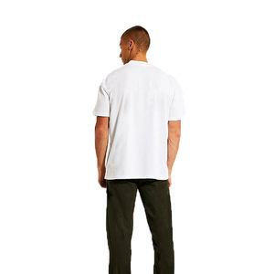 T-shirt basique 100 % coton, coupe oversize, épaules tombantes, jersey respirant de haute qualité, logo personnalisé, manches courtes, coupe ample, noir uni - Product Image 1