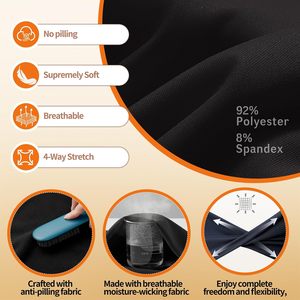 Leggings noirs taille haute pour femme, coupe slim, en coton tricoté, hiver, décontracté, couleur unie, respirant, thermique, séchage rapide, style vintage, coupe courte - Product Image 5