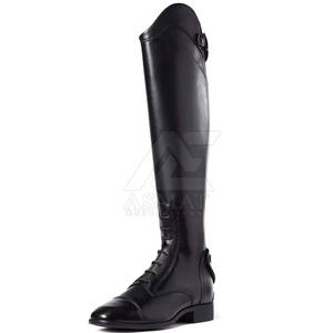 Botas de equitación duraderas para hombres altos, cómodas botas ecuestres de cuero para montar al aire libre y trabajar en la establa. - Product Image 2