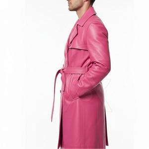 Venta Directa de Fábrica, Gabardina Ecológica, Transpirable y Personalizable para Hombre, Tejido Suave, Diseño Clásico, Manga Larga, Hecha de Cuero - Product Image 4