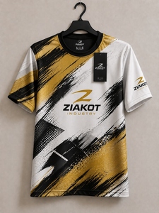 เสื้อยืด ZIAKOT ดีไซน์ใหม่สำหรับผู้ชาย สีเขียวนีออน กรมท่า-ขาว ลายพิมพ์ 3 มิติ แบบนามธรรม ลายเส้นแปรง สำหรับการแสดง - Product Image 4