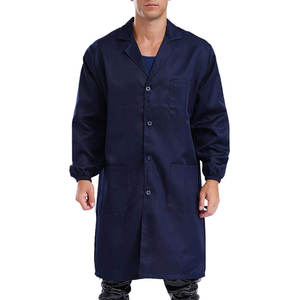 Blouse médicale pour homme la plus vendue, 100 % coton tissé, haute qualité, respirante, manches longues, blanche, unisexe, usage hospitalier, vente en gros - Product Image 4