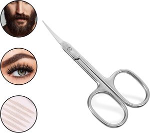 Tijeras para Cutículas de Primera Calidad, Multiusos, de Acero Inoxidable con Hojas Curvas - Tijeras de Manicura para Uñas, Cejas y Pestañas - Product Image 4
